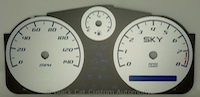 Saturn Sky Silver with Blue Gauge Face